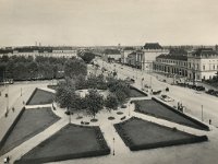 Trg Ante Starčevića. Glavni kolodvor. Panorama snimljena oko 1935. godine
